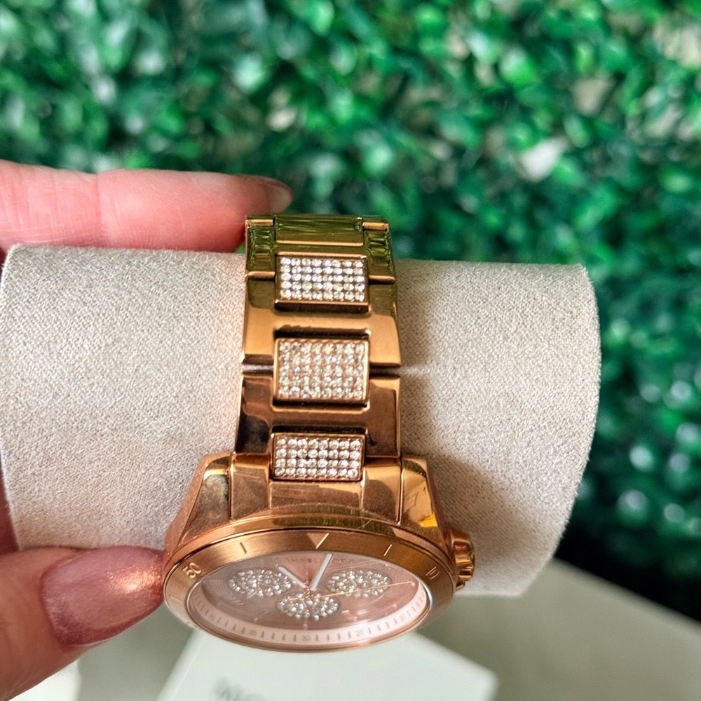 Michael Kors Rose Gold Watch - Crystal Accent - Picture 7 of 8